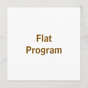 Create Your Own 5.25" x 5.25" Flat Program