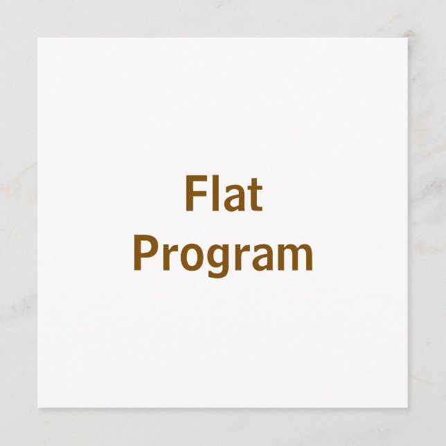 Create Your Own 5.25" x 5.25" Flat Program  (Front)