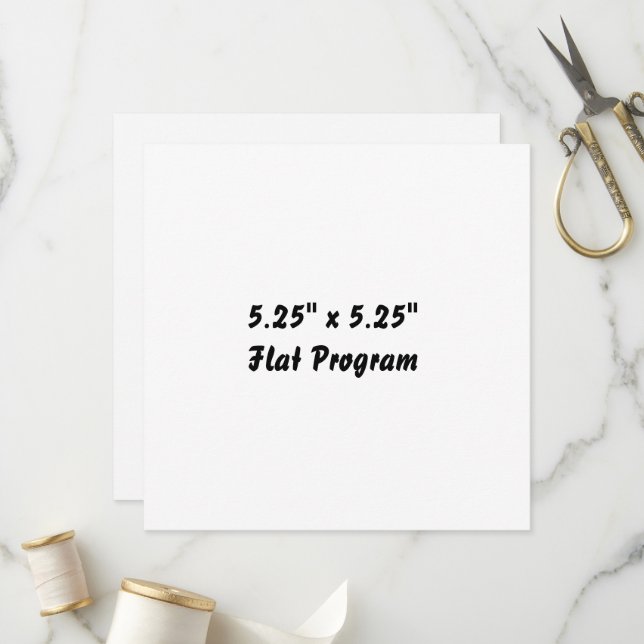Create Your Own 5.25" x 5.25" Flat Program (Front/Back In Situ)