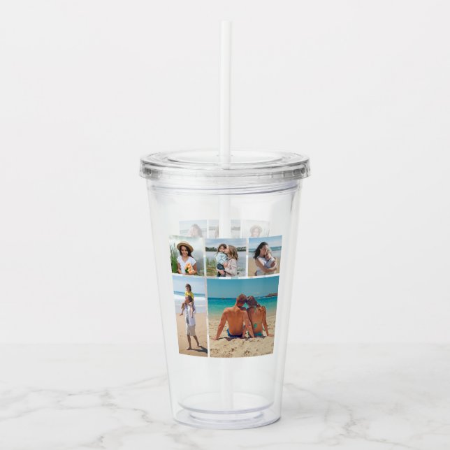 Create Your Own 5 Photo Collage Acrylic Tumbler (Front)