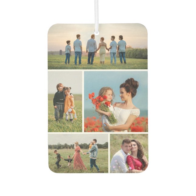Create Your Own 5 Photo Collage Air Freshener (Front)
