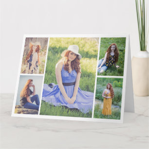Create Your Own 5 Photo Collage All Occasion Card