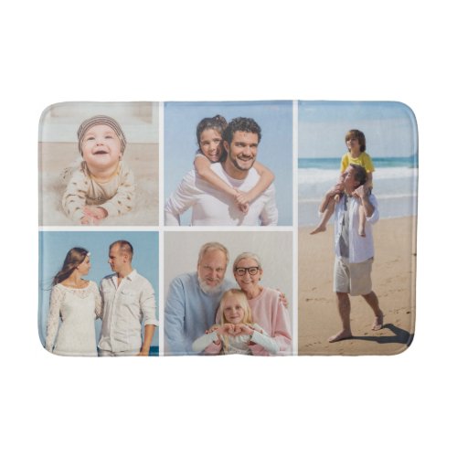 Create Your Own 5 Photo Collage Bath Mat