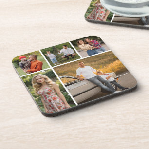 Create Your Own 5 Photo Collage Beverage Coaster