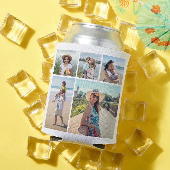 Create Your Own 5 Photo Collage Can Cooler (In Situ Summer)