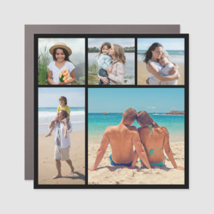 Create Your Own 5 Photo Collage Car Magnet
