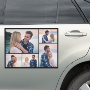 Create Your Own 5 Photo Collage Car Magnet