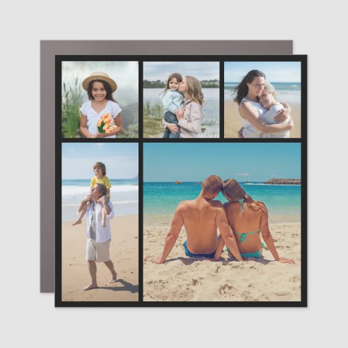 Create Your Own 5 Photo Collage Car Magnet