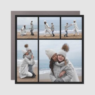 Create Your Own 5 Photo Collage Car Magnet