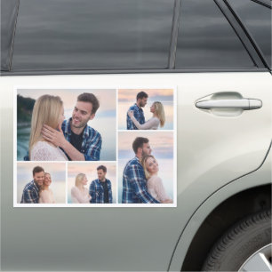 Create Your Own 5 Photo Collage Car Magnet