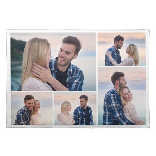 Create Your Own 5 Photo Collage Cloth Placemat