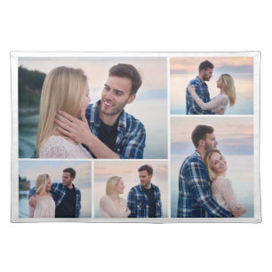 Create Your Own 5 Photo Collage Cloth Placemat