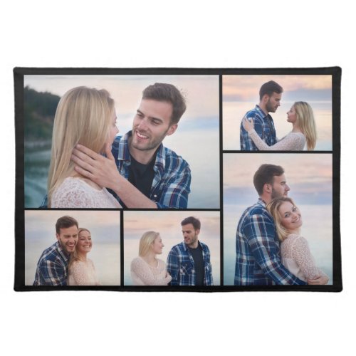 Create Your Own 5 Photo Collage Cloth Placemat