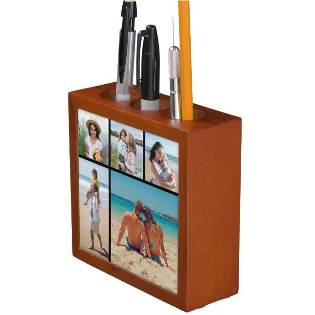 Create Your Own 5 Photo Collage Desk Organizer (In Situ)