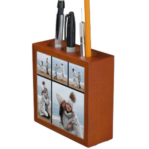 Create Your Own 5 Photo Collage Desk Organizer