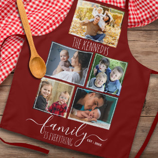 Create Your Own 5 Photo Collage Family Quote Name Apron
