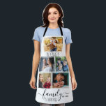 Create Your Own 5 Photo Collage Family Quote Name Apron<br><div class="desc">Design your own personalized photo apron by adding 5 favorite pictures. Customize with family name and established year.</div>