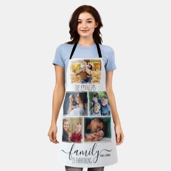 Create Your Own 5 Photo Collage Family Quote Name Apron by semas87 at Zazzle