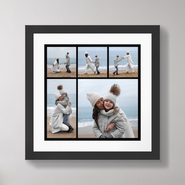 Create Your Own 5 Photo Collage  Framed Art (Framed Front)