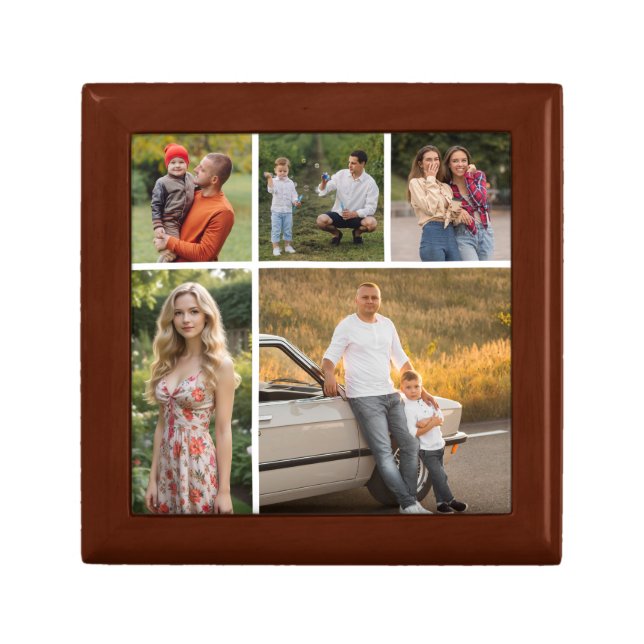 Create Your Own 5 Photo Collage Gift Box (Front)