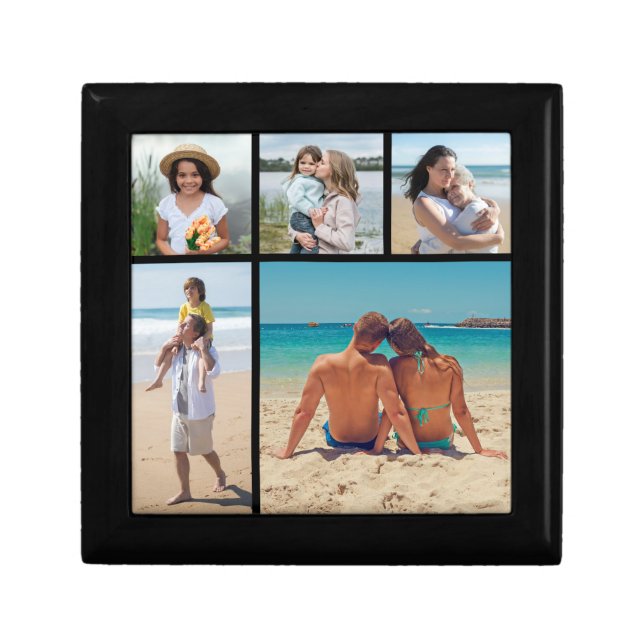 Create Your Own 5 Photo Collage Gift Box (Front)