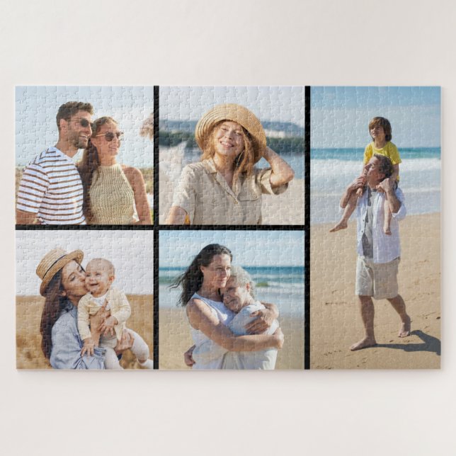 Create Your Own 5 Photo Collage Jigsaw Puzzle (Horizontal)