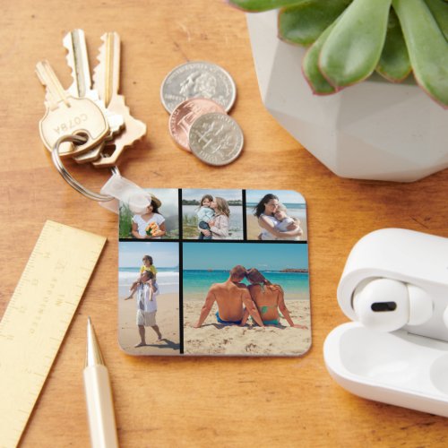 Create Your Own 5 Photo Collage Keychain