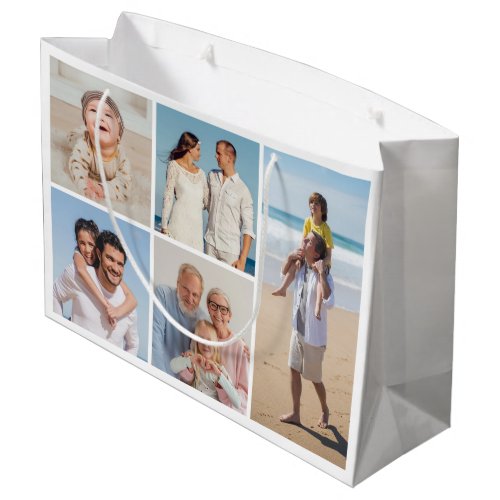 Create Your Own 5 Photo Collage Large Gift Bag