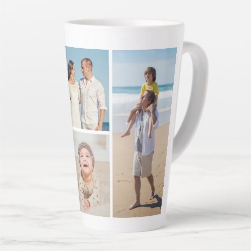 Create Your Own 5 Photo Collage Latte Mug