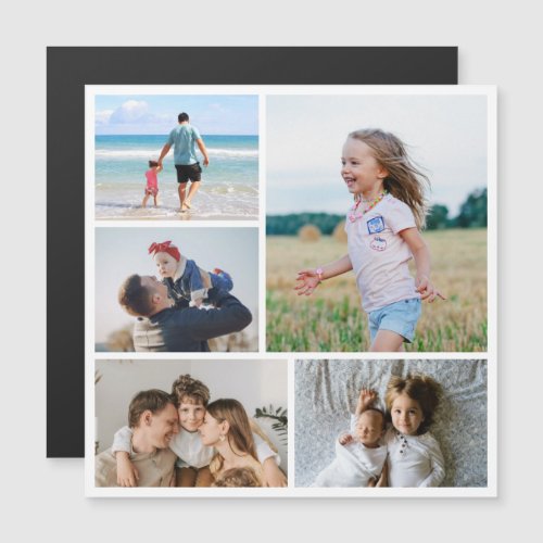 Create Your Own 5 Photo Collage Magnetic Card