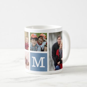 Create Your Own 5 Photo Collage Monogram  Coffee Mug by InitialsMonogram at Zazzle