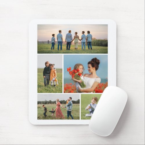 Create Your Own 5 Photo Collage Mouse Pad