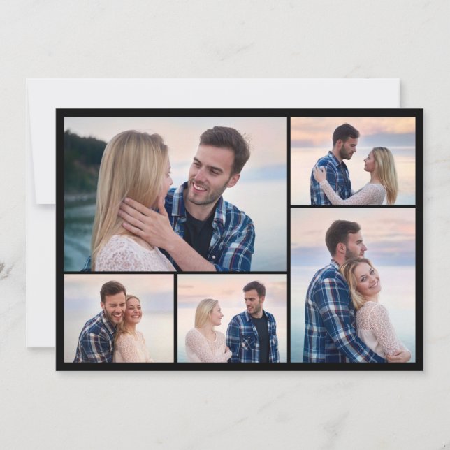 Create Your Own 5 Photo Collage Note Card (Front)