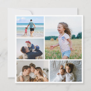 Create Your Own 5 Photo Collage Note Card