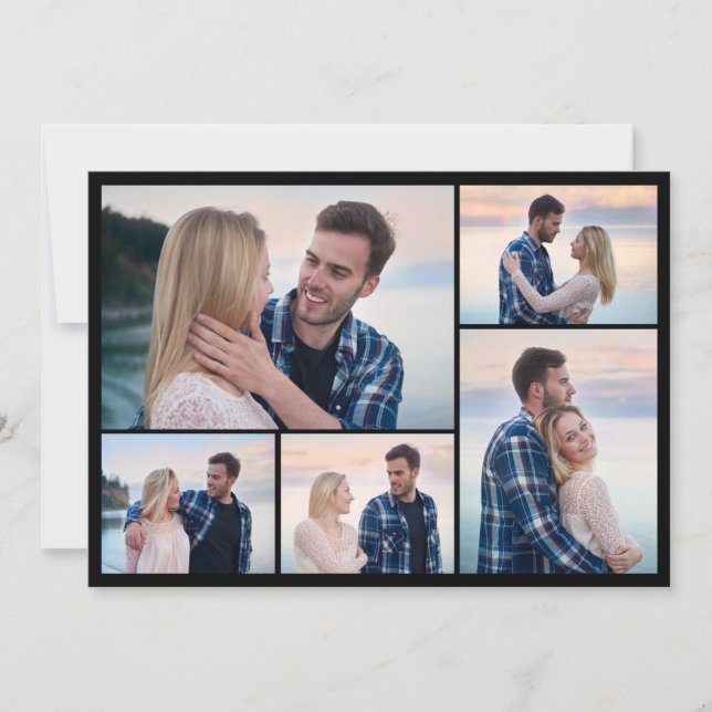 Create Your Own 5 Photo Collage Note Card (Front)