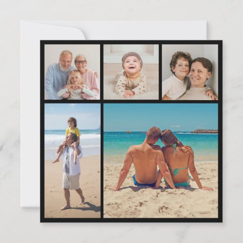 Create Your Own 5 Photo Collage Note Card
