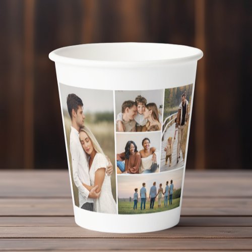 Create Your Own 5 Photo Collage Paper Cups