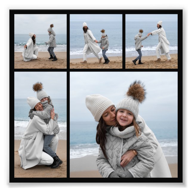 Create Your Own 5 Photo Collage Photo Enlargement (Front)