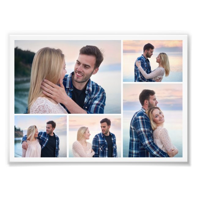 Create Your Own 5 Photo Collage Photo Enlargement Print (Front)