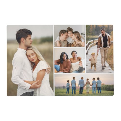 Create Your Own 5 Photo Collage Placemat