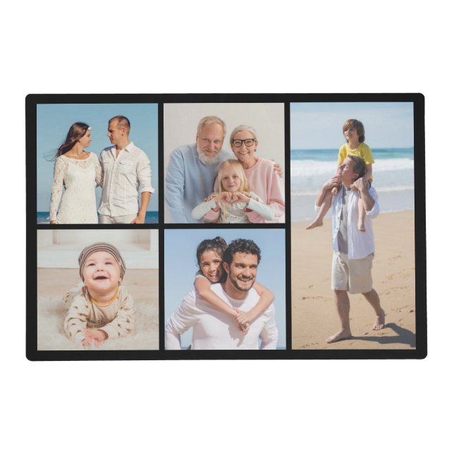 Create Your Own 5 Photo Collage Placemat