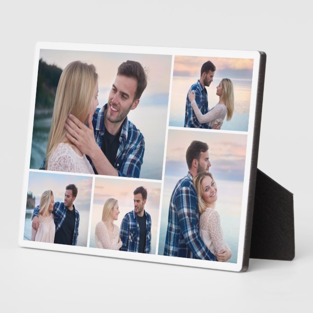 Create Your Own 5 Photo Collage Plaque (Side)