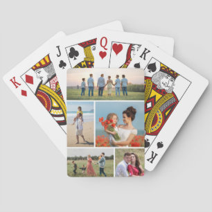 Create Your Own 5 Photo Collage Poker Cards