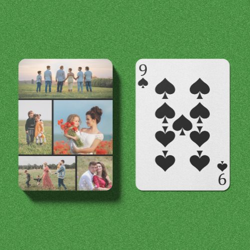 Create Your Own 5 Photo Collage Poker Cards