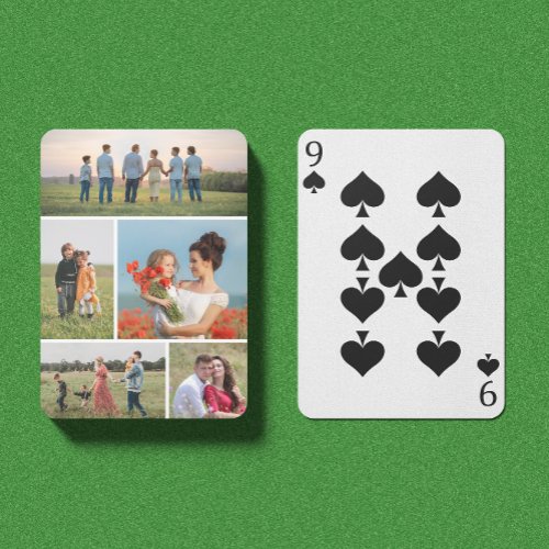 Create Your Own 5 Photo Collage Poker Cards