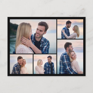 Create Your Own 5 Photo Collage Postcard