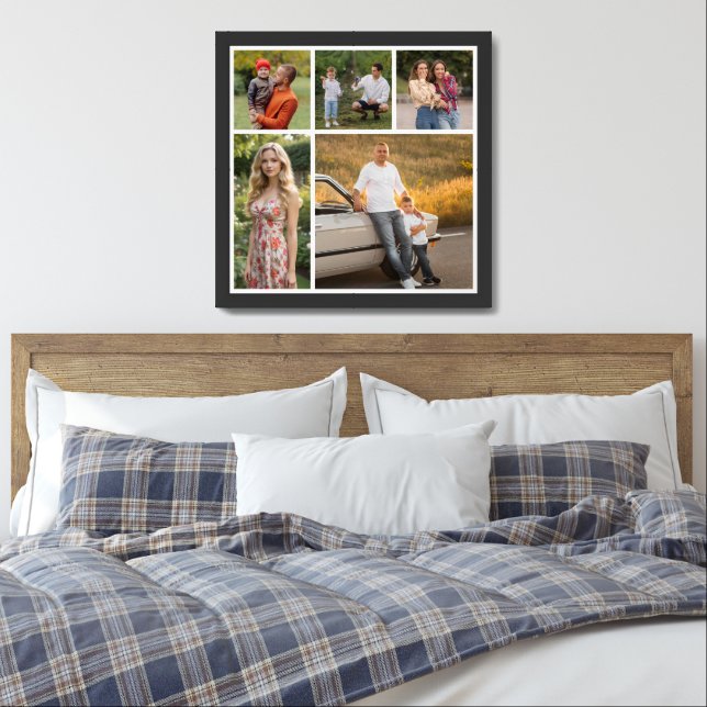 Create Your Own 5 Photo Collage Poster (Bedroom)