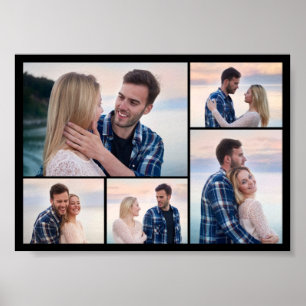 Create Your Own 5 Photo Collage Poster