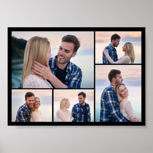 Create Your Own 5 Photo Collage Poster