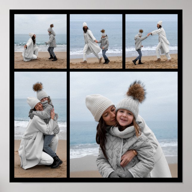 Create Your Own 5 Photo Collage  Poster (Front)